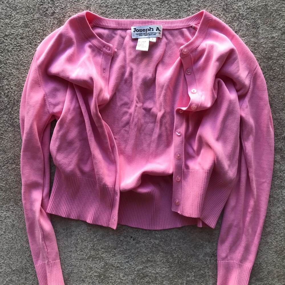 Pink cardigan size large